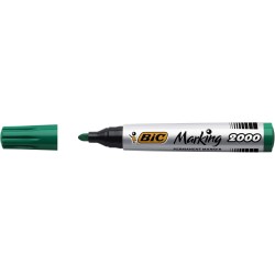 BIC Marking 2000 ECOlutions Marqueurs Permanents à Pointe Conique Moyenne - Vert, Boîte de 12