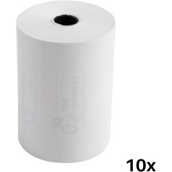 Exacompta - Réf. 43804E - Lot de 10 bobines pour balance - largeur 80 mm x diamètre 56 mm - mandrin 12 mm - 1 pli thermique 48g/
