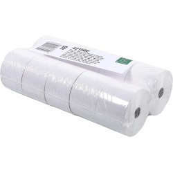EXACOMPTA Lot de 10 Bobines pour caisse enregistreuse papier blanc 55g 44x70x12mm, 1 pli thermique
