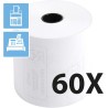 Exacompta - Réf. 40347E - Carton de 60 bobines pour tickets de caisse et carte bancaire - largeur 57 mm x diamètre 60 mm - mandr