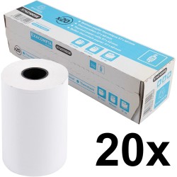 Exacompta - Réf. 5740100SE - Carton de 20 bobines pour tickets de carte bancaire - largeur 57 mm x diamètre 40 mm - mandrin 12 m
