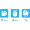 Exacompta - Réf. 5740100SE - Carton de 20 bobines pour tickets de carte bancaire - largeur 57 mm x diamètre 40 mm - mandrin 12 m