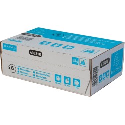 Exacompta - Réf. 43821E - Lot de 6 bobines pour tickets de caisse - largeur 80 mm x diamètre 70 mm - mandrin 12 mm - 1 pli therm