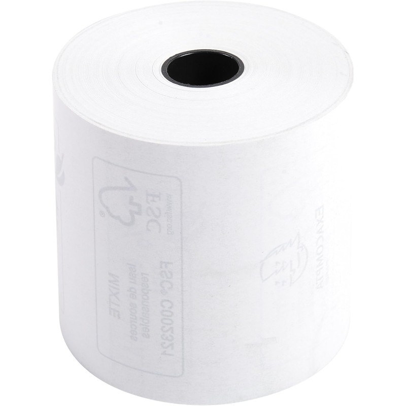 Exacompta - Réf. 40347E - Paquet de 10 bobines pour tickets de caisse et carte bancaire 57x60 mm - 1 pli thermique 55g/m² sans B