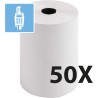Exacompta - Réf. 44809E - Carton de 50 bobines thermiques pour tickets de carte bancaire - Largeur 57 mm x diamètre 37mm - mandr