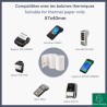Exacompta - Réf. 44809E - Carton de 50 bobines thermiques pour tickets de carte bancaire - Largeur 57 mm x diamètre 37mm - mandr