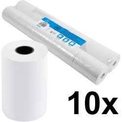 Exacompta - Réf. 40991E - Lot de 10 bobines pour balance - largeur 76 mm x diamètre 70 mm - mandrin 12 mm - 1 pli thermique 55g/