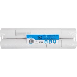 Exacompta - Réf. 40991E - Lot de 10 bobines pour balance - largeur 76 mm x diamètre 70 mm - mandrin 12 mm - 1 pli thermique 55g/