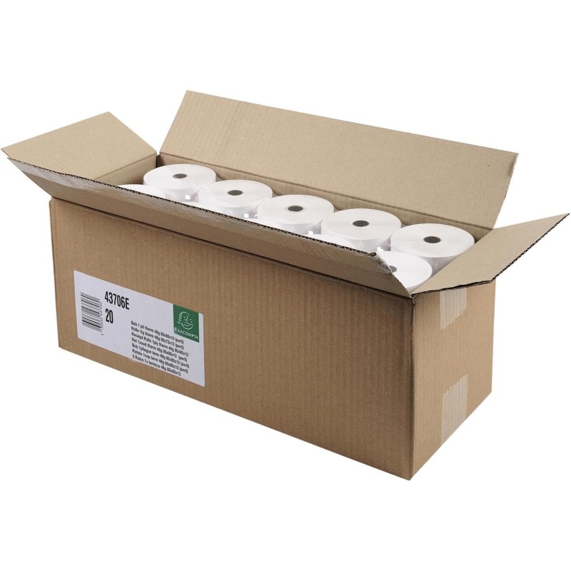 Bobines pour tickets de caisse 80x80x12x75 - 1 pli thermique 55g/m