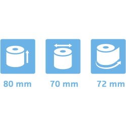 Bobines pour tickets de caisse 80x80x12x75 - 1 pli thermique 55g/m