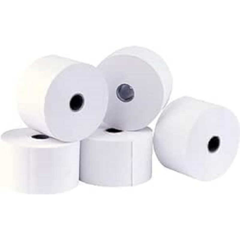 Exacompta - Réf. 43807E - Lot de 5 bobines pour tickets de caisse - largeur 80 mm x diamètre 72 mm - mandrin 12 mm - 1 pli therm
