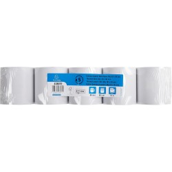 Exacompta - Réf. 43807E - Lot de 5 bobines pour tickets de caisse - largeur 80 mm x diamètre 72 mm - mandrin 12 mm - 1 pli therm