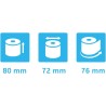 Exacompta - Réf. 43807E - Lot de 5 bobines pour tickets de caisse - largeur 80 mm x diamètre 72 mm - mandrin 12 mm - 1 pli therm