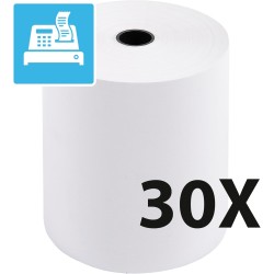 EXACOMPTA Lot de 10 Bobines caisse papier thermique 55g m/2 80 x 80 x 12 mm 78m