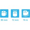 EXACOMPTA Lot de 10 Bobines caisse papier thermique 55g m/2 80 x 80 x 12 mm 78m