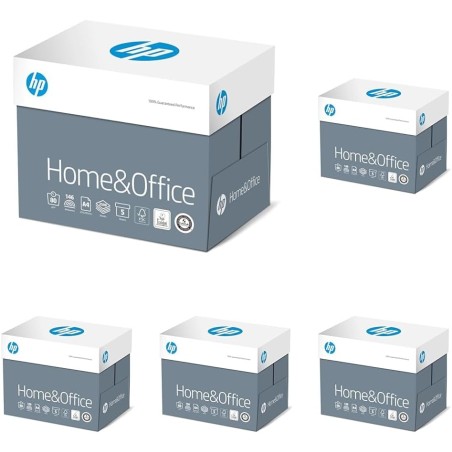 HP Home and Office - Papier Multifonction Blanc 80 g/m² A4 - Carton de 5 x 500 Feuilles (Lot de 5)