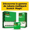 Scotch Ruban Magic - 3 Rouleaux, 19 mm x 25 m - Ruban Adhésif à Usage Général pour la Réparation, l'Etiquetage et la Fermeture d