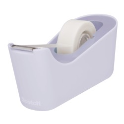 Scotch Dévidoir de Ruban Adhésif C18, Lavande + Scotch Magic Ruban Invisible, 1 Rouleau 19 mm x 33 m - pour l'École, la Maison e