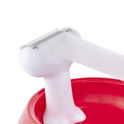 Scotch, Dévidoir Scotch, Petit Dévidoir de Ruban Adhésif en Forme de Chien, Taille 19 mm x 33 mm, Blanc avec Base Rouge, Support