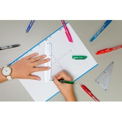PILOT - Lot de 5 FriXion Ball 07 - Encre Gel Effaçable - Stylo Roller Rechargeable - Bleu - Pointe moyenne