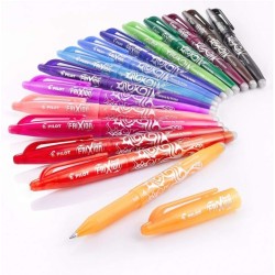 PILOT - Pochette de 15 FriXion Ball 07 - Stylo Effaçable à Encre Thermosensible - Stylo Roller Rechargeable - Couleurs Assorties