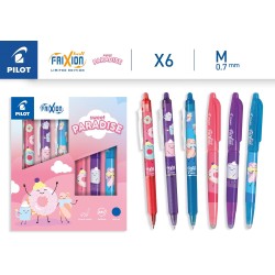 PILOT - Coffret de 3 Frixion Ball + 3 FriXion Ball Clicker - Stylos Effaçables - Édition Limitée Sweet Paradise - Rollers Rechar