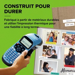 DYMO LetraTag LT-100H+ Kit de base avec étiqueteuse | Étiqueteuse portative | avec ruban pour étiquettes transparentes et en pap