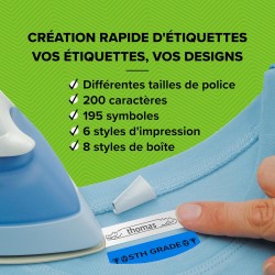 DYMO LetraTag LT-100H étiqueteuse portative | Imprimante d'étiquettes autocollant thermique sans encre | avec clavier ABC | Rose