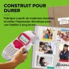 DYMO LetraTag LT-100H étiqueteuse portative | Imprimante d'étiquettes autocollant thermique sans encre | avec clavier ABC | Rose