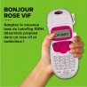 DYMO LetraTag LT-100H étiqueteuse portative | Imprimante d'étiquettes autocollant thermique sans encre | avec clavier ABC | Rose