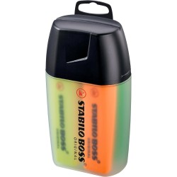 STABILO BOSS ORIGINAL - Surligneur - Boite x 4 surligneurs fluo - Coloris assortis