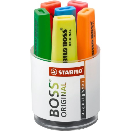 STABILO BOSS ORIGINAL - Surligneur - Pot x 6 surligneurs fluo - Coloris assortis