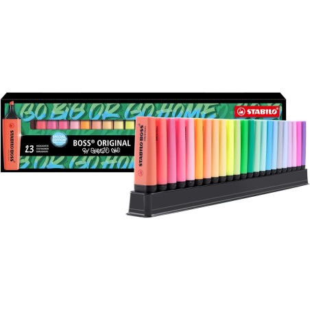 STABILO BOSS ORIGINAL - Surligneur - Set de bureau de 23 Surligneurs Pastel et Fluo, Edition limitée by Snooze One