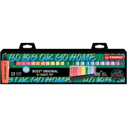 STABILO BOSS ORIGINAL - Surligneur - Set de bureau de 23 Surligneurs Pastel et Fluo, Edition limitée by Snooze One