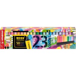 STABILO BOSS ORIGINAL - Surligneur - Set de bureau x 23 surligneurs - fluo et pastel assortis