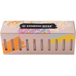 STABILO BOSS ORIGINAL - Surligneur - Set de bureau x 30 surligneurs - 9 fluo, 14 pastel, 6 couleurs nature et 1 marqueur noir