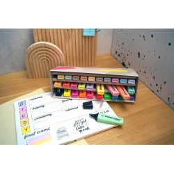 STABILO BOSS ORIGINAL - Surligneur - Set de bureau x 30 surligneurs - 9 fluo, 14 pastel, 6 couleurs nature et 1 marqueur noir