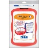 BIC Velleda - Ardoise Effaçable à Sec Double Face | Écriture & Dessin | Résistante & Pratique | Effacette & Marqueur Offerts - C