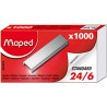 Maped agrafes 24/6, zinguées, boîte de 1000 agrafes - 324405