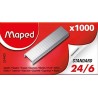 Maped agrafes 24/6, zinguées, boîte de 1000 agrafes - 324405