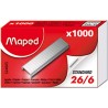 Maped - Boîte d'Agrafes 26/6 - Boîte de 1000 agrafes en Acier Inoxydable